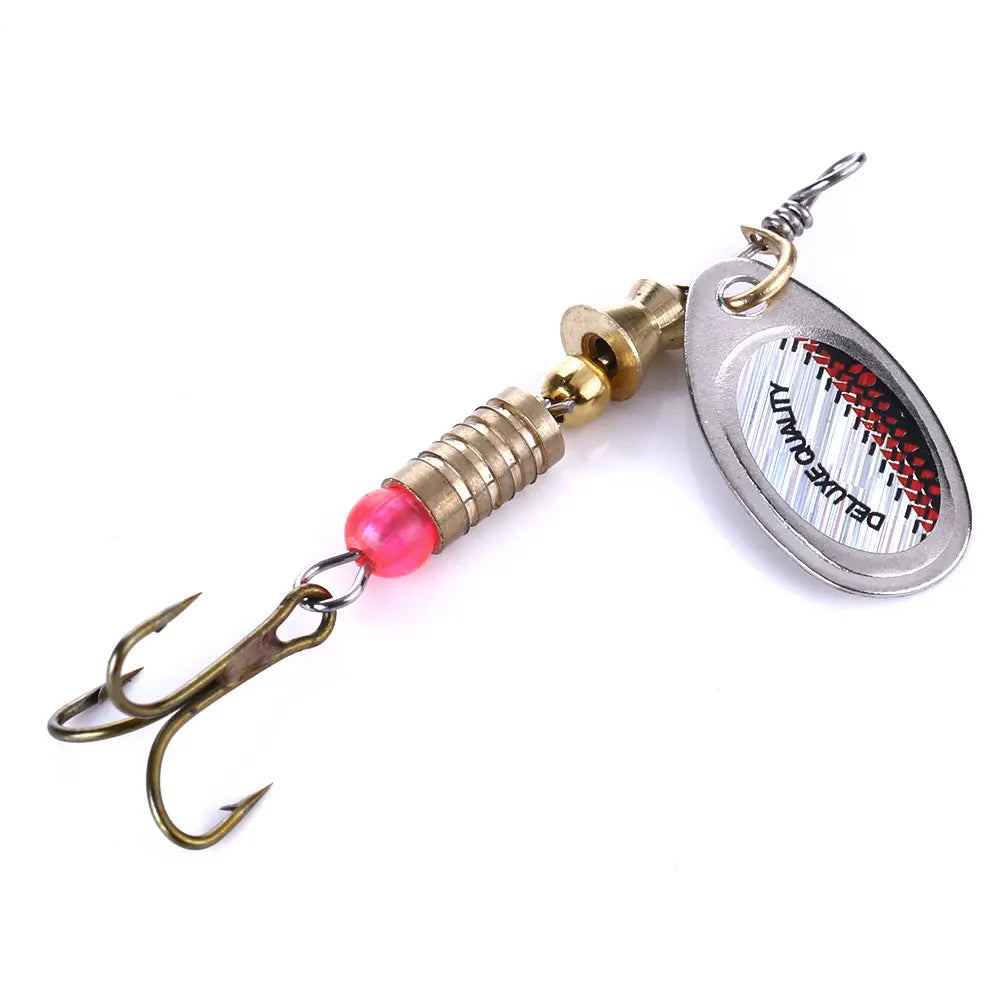 Wholesale SP069 6.3cm 3.6g Metal Spinner Baits Rotating Spoon Fishing Lures