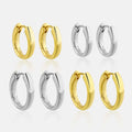 FUAMAY Classic 925 Sterling Silver Simple Huggie Earrings 8MM 10MM 12MM Plain Chunky Hoop Earrings