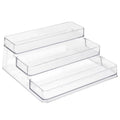 3 Plastic Clear Multifunction Spice Rack Glass Spice-Jar Organizer for Kitchen Pantry Cabinet Shelf-Organizer Bedroom Office
