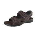 Men's Summer Leather Sandals for Beach Trekking and Outdoor Sports Velcro Fastening EU Sizes 42-47
