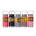 40oz Stainless Steel Straw Water Bottle Flask Outdoor Sports 1200ml Large Capacity Vacuum Water Bottle