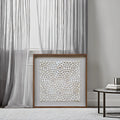 Diy Rural Abstract Lines Wall Art Wood Frame with Rice Paper Artistic Shadow Box Decoration for Living Room Front Glass