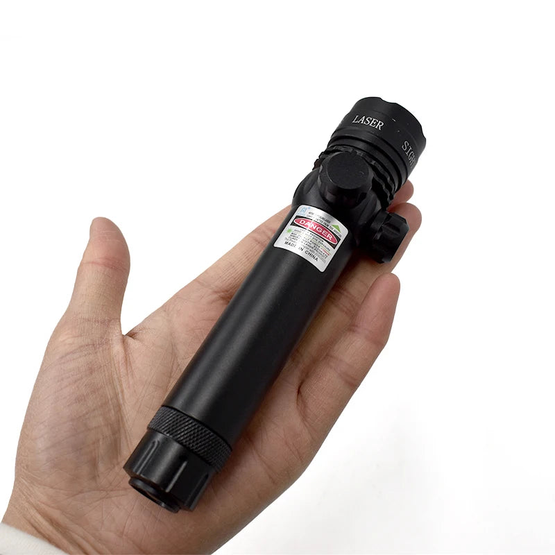 Piaoyu High Power Tactical Flashlight Pen Light Remote Adjustable Focal Length Green Powerful Laser Pen Flashlight
