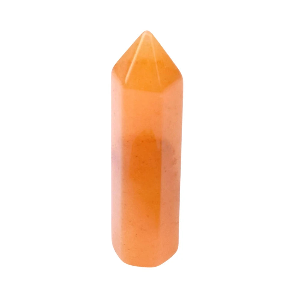Wholesale Best Quality Natural Red Aventurine Hexagon Column Point Tower Healing Raw Gemstone Craft for Sale