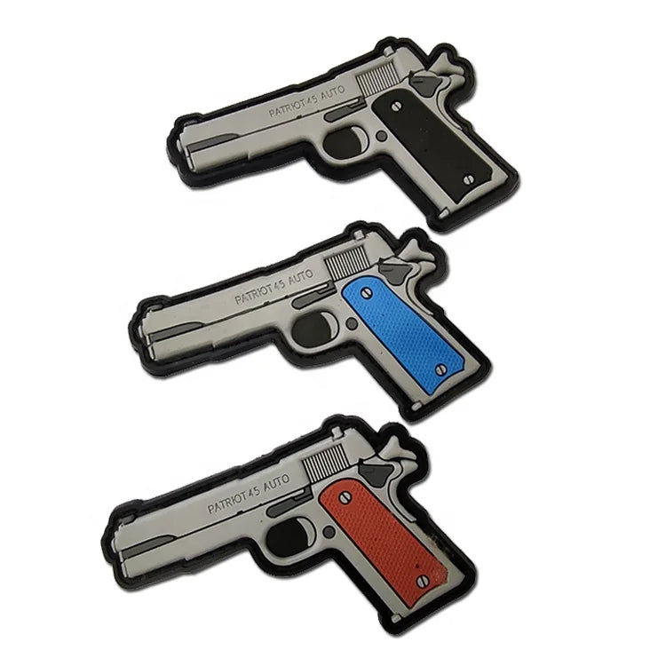 Spot Goods 3D Rubber Patch Version Q With Hooks Badge PVC Funny Patches