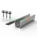 Solar Mounting 20cm U Shaped Short Rail Mount Aluminium Short Rails Suitable for Color  Steel Tile  and Iron Roof Installation