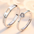 Wholesale Fashion Fine Jewelry Sterling Silver Couple Rings CZ Diamond Ring Engagement Adjustable Rings for Women