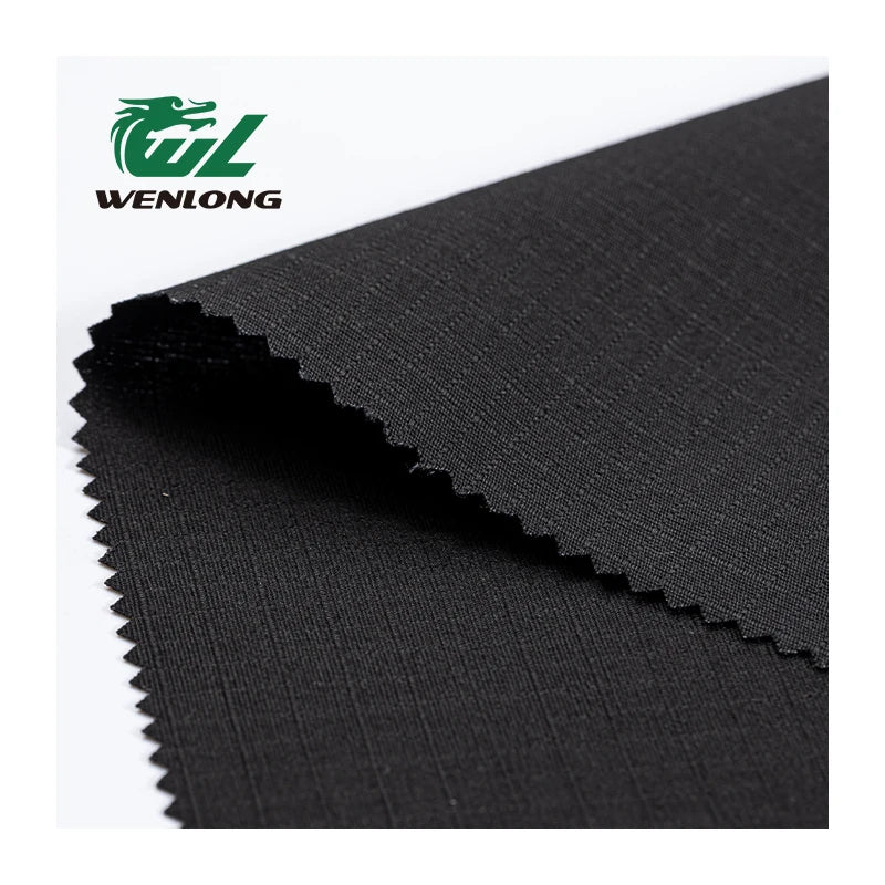 RTS 80Poly 20Cotton Woven Flame Retardant Anti Tearing Black Solid Camouflage Ripstop Fabric Tactical Gears Garment Costumes