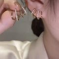 Minority Design Earrings Women's Light Luxury High Sense 2022 New Fashion Temperament Versatile Silver Earrings