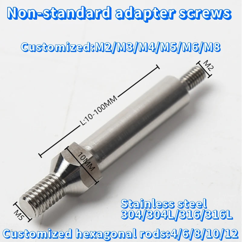 ODM Manufacturer's Custom High Quality Professional Precision CNC Turning Machining Parts M3-M10 Stainless Steel 304/316L