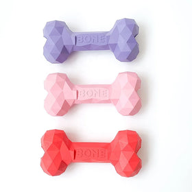 2022 Diamond Bone Treat Natural Rubber Dog Chew Toy Food-Dispensing Dog Treat Bone Natural Rubber Dog Treat Bone Enrich Chew Toy