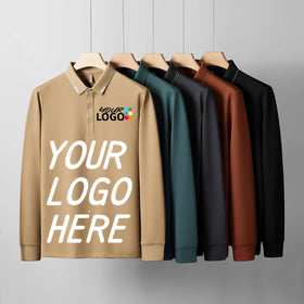 Long Sleeve Maroon Color Polo Shirts High-quality Textured Men Polo Shirt Fashionable Style Polo Shirt for Men