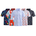 Apparel Short Sleeve 4-Way Stretching Pattern Oversized Printed Summer Men's Quick Dry Golf Polo Shirt