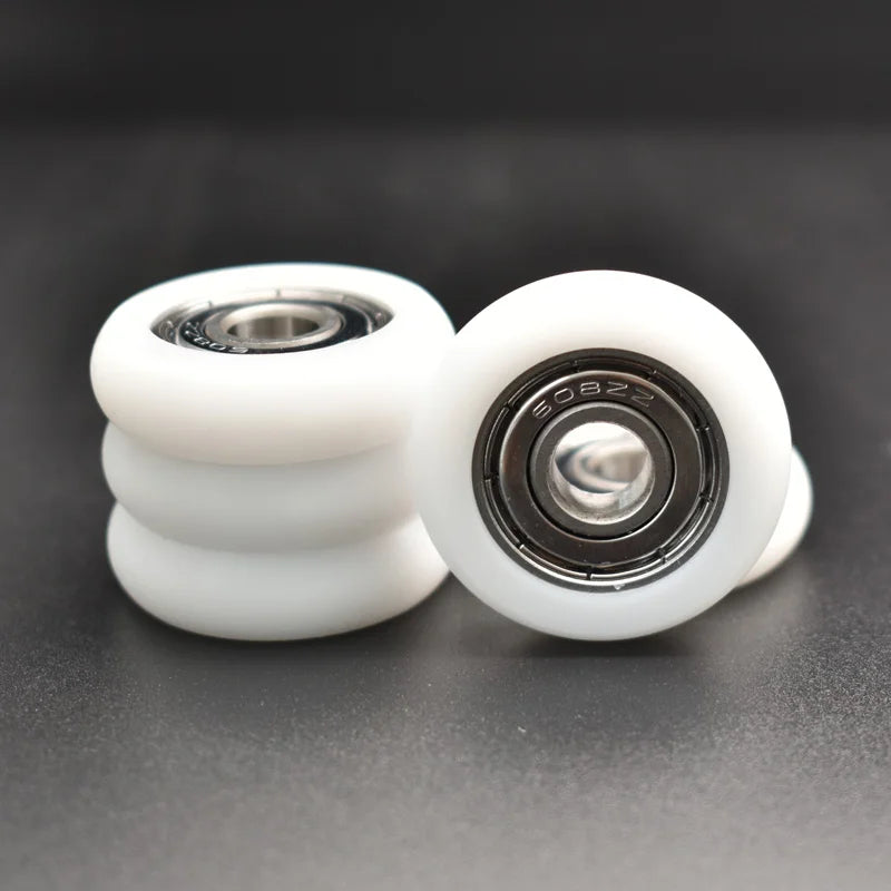 POM Ball Bearing Wheels for Aluminium Sliding Door and Window OEM Furniture Plastic Nylon Roller Wheel BSR60828-7 8x28x7mm