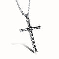 Wholesale Jewelry Vintage Stainless Steel Chain Jewelry Cross Silver Necklace for Men