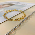New Fashion Hot Selling Jewelry Chain Hip-Hop Stainless Steel Charm Fashion Simple Bracelet for Women Men 1384