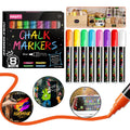 Erasable Glass Chalk Pen Set 12colors Non-toxic 6mm Liquid Chalk Marker Waterproof Wet Erase Pen for Coffee Shop Restaurant