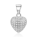 POLIVA 925 Sterling Silver Heart Shape Pendant Rhodium & Gold Plated with Zircon As Main Stone Fine Pendants & Charms