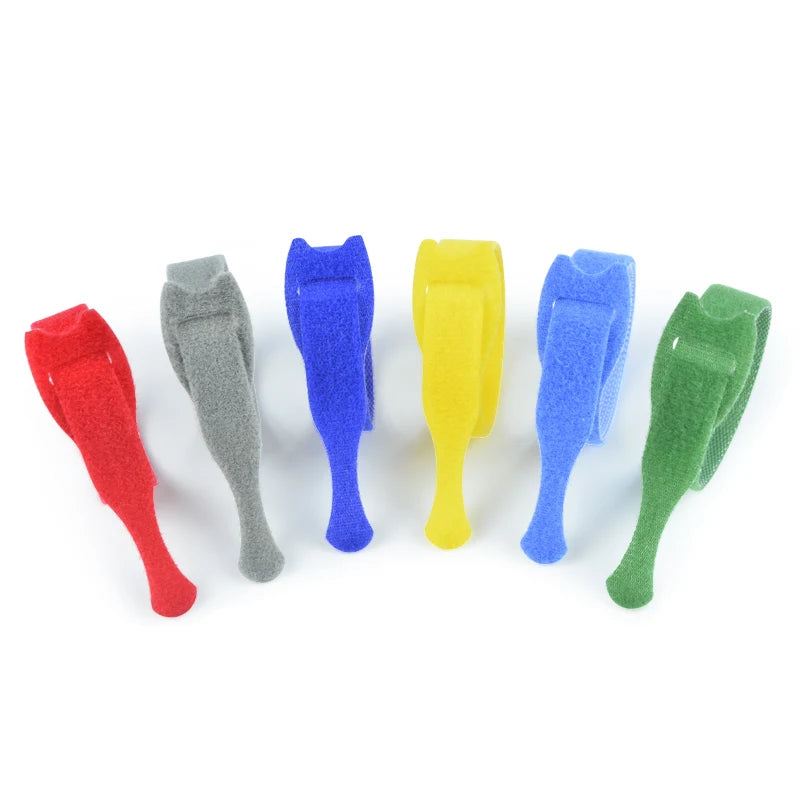 Self Locking Adjustable Double Hook and Loop 250mm 300mm Cable Tie Tag Strap Heavy Duty Charging Reusable Nylon Cable Ties