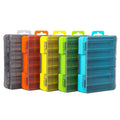 Waterproof and Fall Resistant Double-sided Small 6-interval Plastic Fishing Bait Box Wooden Shrimp Squid Storage Boxlures