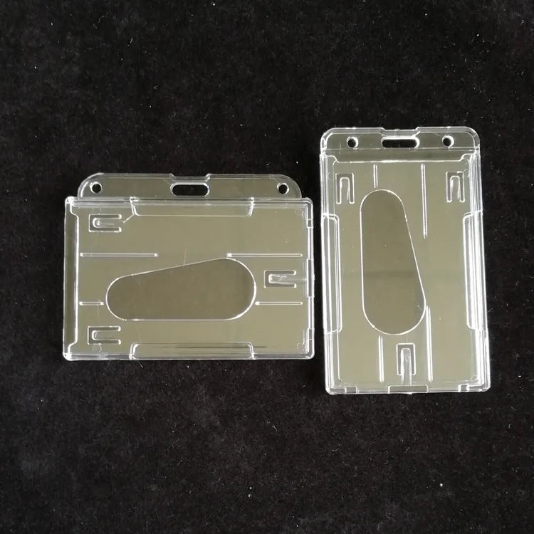 Cheapest Clear Color Rigid Plastic Two Id Card Badge Holder