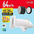 Ce Ertificated Ceramic Recover Mounted Ventilation Heat Recovery Wall Vents Hrv for Home