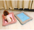Wholesale Summer Pet Ice Bed Mat Cool Silk Cotton Linen Striped Dog Cat Cooling Pad
