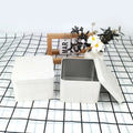 Luxury Large White Square Tin Cans Artistic Tea Food Packaging 1300ml Capacity Leaf Tea Rose Flower Cookie Biscuit Coffee