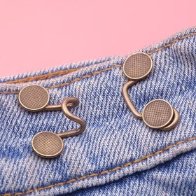 Adjustable Waist Button Removable for Big Small Jeans Fashionable Nail-Free Magic Sewing Accessory Durable Zinc Material 5