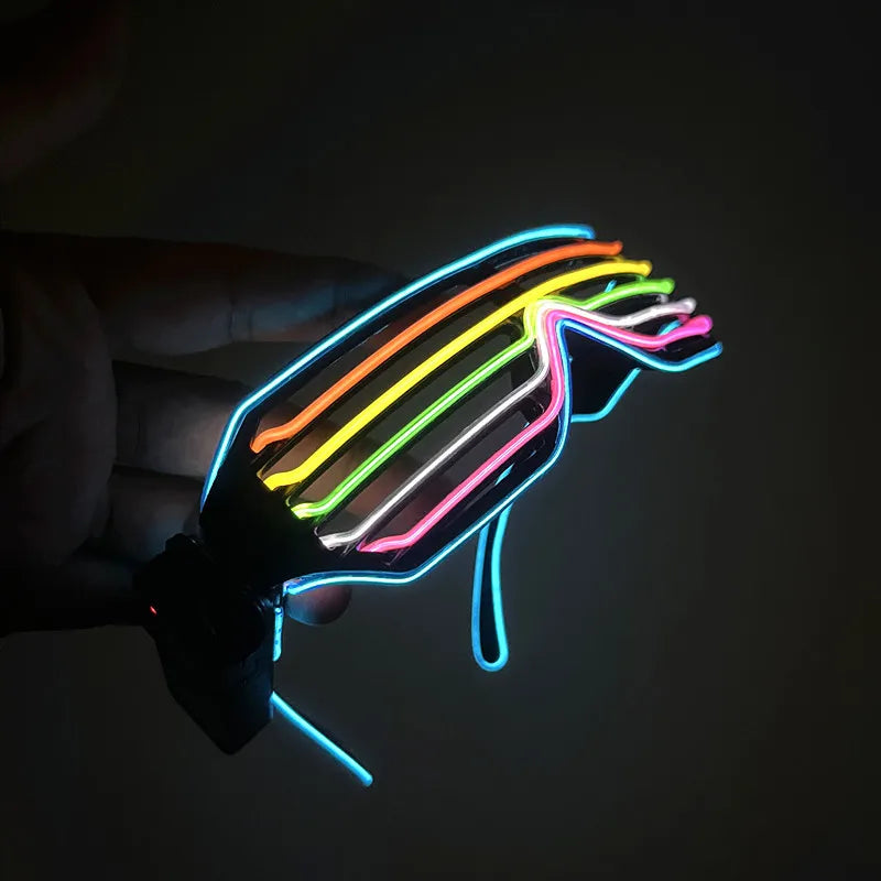 New Style LED Flashing Glasses Glowing Party Supplies Luminous Glasses Festival Party Colorful Wire Rave Glasses for Party