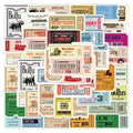50PCS Famous Rock Bank Tickets Collection for Music Lovers Souvenirs Retro Concert Ticket