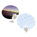 Printable Blank Jigsaw Round Sublimation Wood Puzzle 17cm 24 Pieces Gloss White