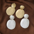 TongLing Matte Valentines Day Gift Silver Exaggerated Clip Earrings Fashion Jewelry Earrings Women Girl Clip-on Drop Earring