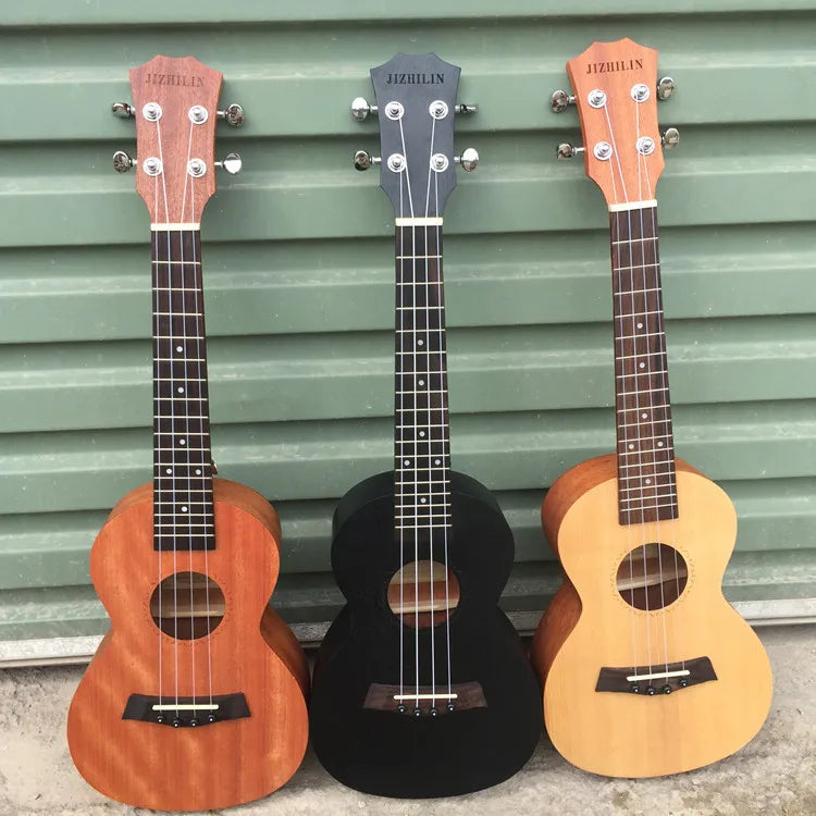 23 Inch Ukulele for Beginners Black Mahogany Children's Guitar Practice Education Ukulele