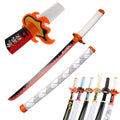 In Stock Demon Slayer Sword Handmade Katana Anime Cosplay Props Samurai Swords Rengoku Tanjiro Inosuke a Variety of Styles MegaBDM