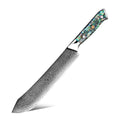 Grandsharp 9'' Slaughter Knife Japanese 67 Layers Damascus Steel Kitchen Slaughter Chef Knives Cutting with Abalone Shell Handle