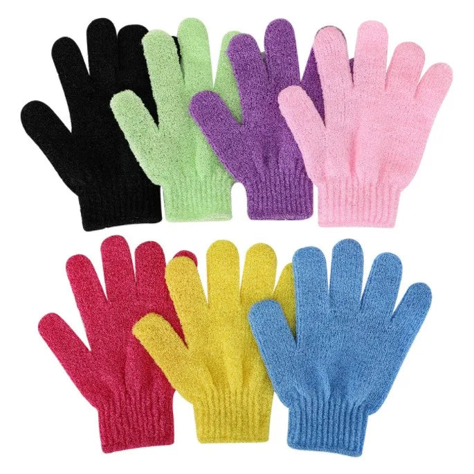 Exfoliating Bath and Shower Gloves | Deep Body Scrub & Massage | Removes Dead Skin for a Smooth and Silky Feel |
