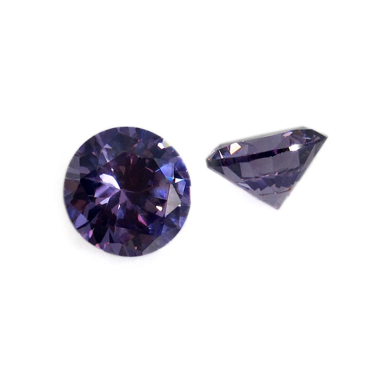 Factory Custom Synthetic Diamond Gemstone Middle Amethyst Cubic Zirconia Stone Price Per Carat for Jewelry
