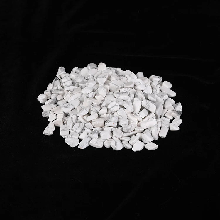 2026 Wholesale natural polished howlite tumbled gravel crystal stone for healing Crafts