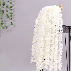 D-V001 Hot Sale Artificial String Hydrangea Flower Garland Silk Hanging Hydrangea Cattleya for Wedding Home Decor