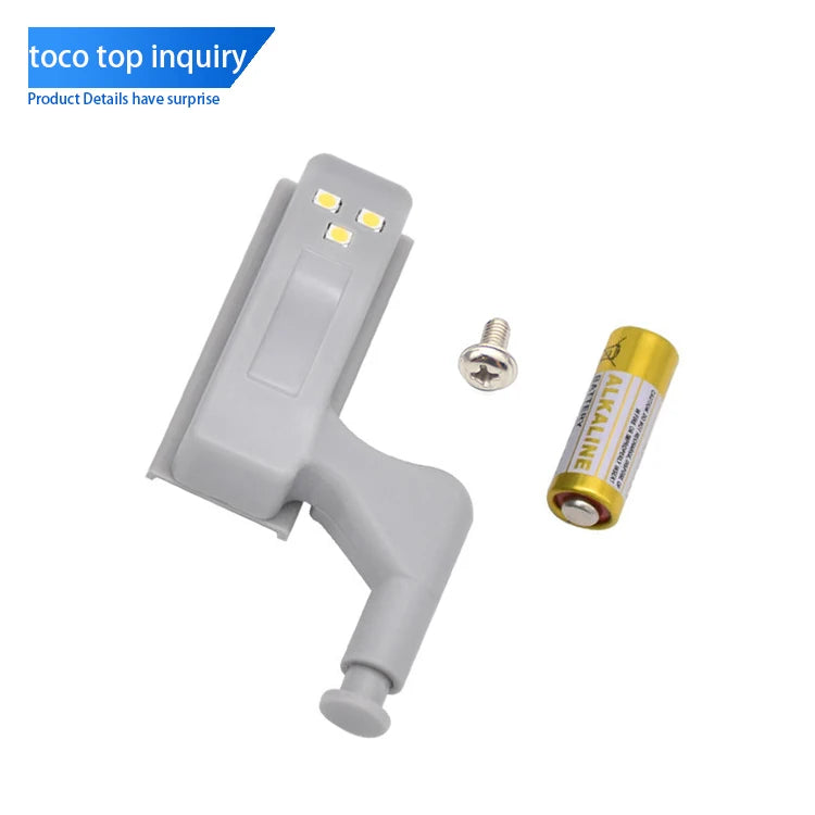 TOCO Furniture Hardware 110 Degree Steel Modern Home Office Kitchen Cabinet Hinges with LED Light for Folded Doors