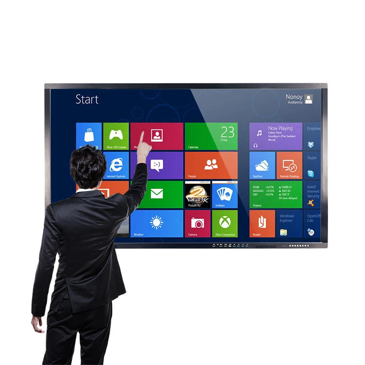 Education Classroom Office 65 75 86 Inch IR Display LCD Writing Touch Screen Flat Panel White Smart Whiteboard Interactive Board