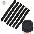 Fujia 2.5 Wide Webbing Black Adjustable Wig Elastic Is Used to Make Wigs Band Elastic Hook and Loop Wig Strap