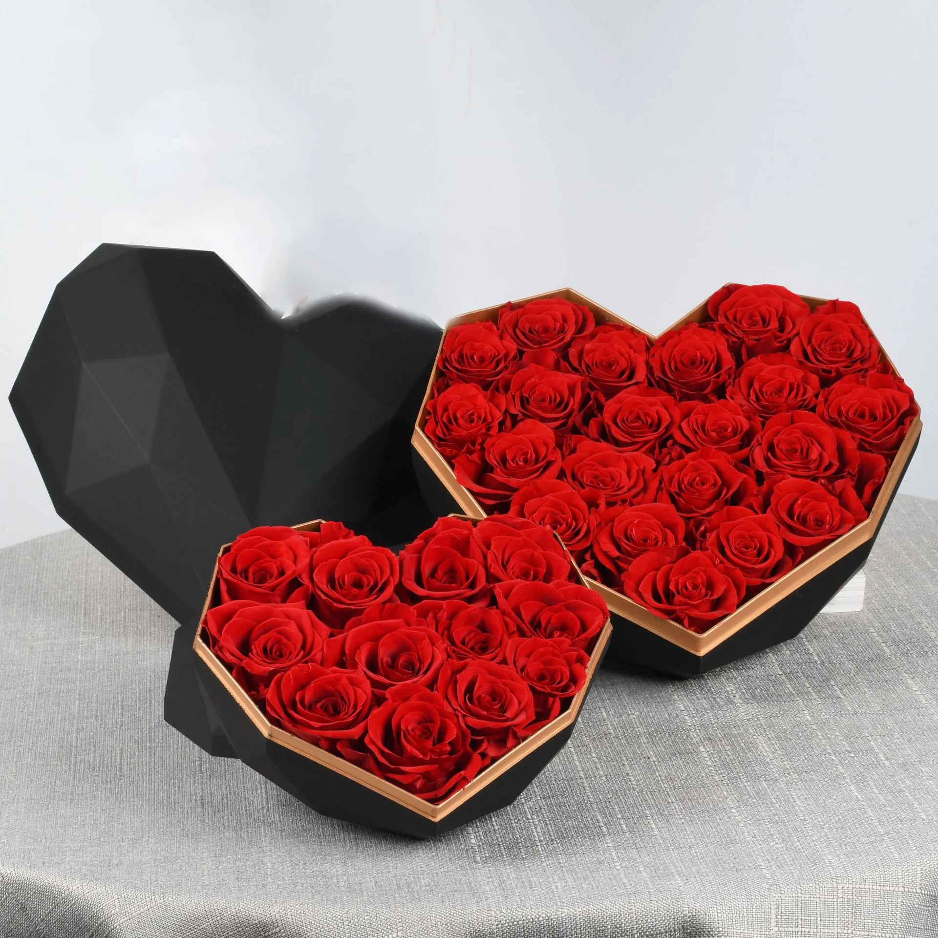 New Style Valentine's Day Mother's Day Preserved Eternal Rose Heart Shape Carton Packaging Gift Box