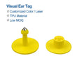 Ear Tag Factory Customized Without Chip Animal for Cattle Sheep Goat with Laser Printing Logo Free Hot Product with TPU