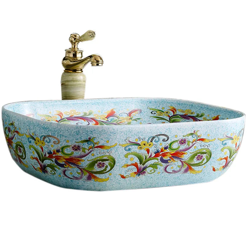 Modern style sanitary wares art porcelain bowl wash sink counter top ceramic wash basin