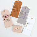 Mini Travel Jewelry Organizer Pouch Microfiber Roll for Earrings Rings Necklaces-Portable Jewelry Container 14*6cm