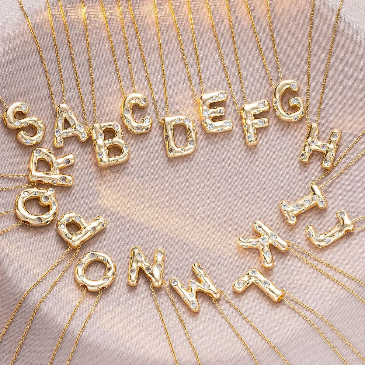 Women's Elegant Simple Titanium Steel Cross-Border Internet Necklace 26 Letters Niche New Trendy Style Red Color