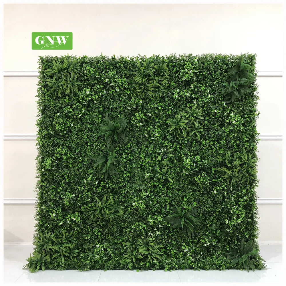5D Rolled up Home Decoration or Wedding Party Ceiling Decorative Flowers Green Leaves Plastic Plant Wall