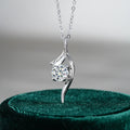 Personal Custom Simple Atmospheric Platinum Plated Brilliant Cut Pendant 1CT D Color 925 Sterling Silver Moissanite Necklace